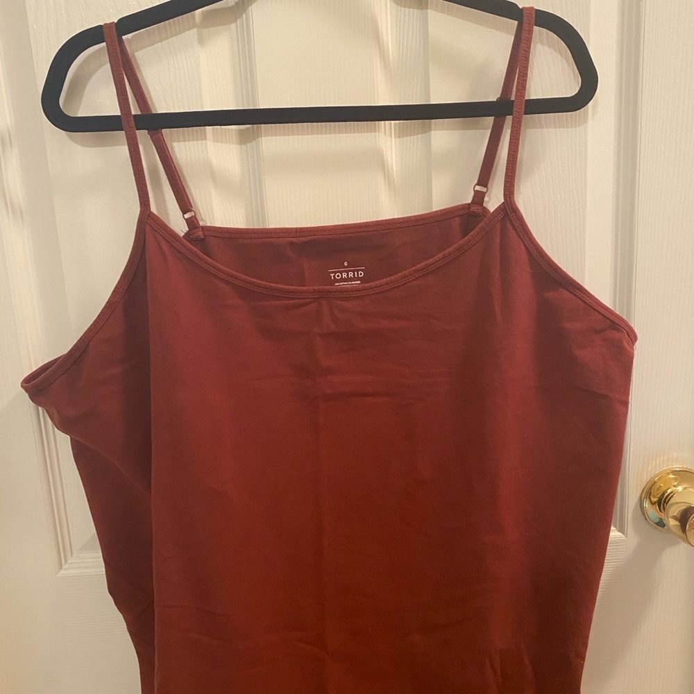 Torrid Red Fitted Camisole Top